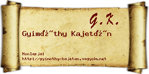 Gyimóthy Kajetán névjegykártya